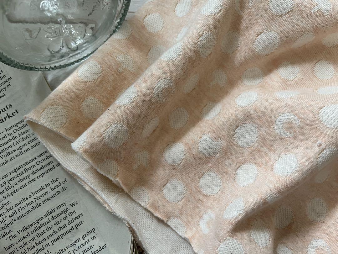 ■0.5m■延長可能■綿100％■ニット■ランダム接結JQ　きのこ三日月ネコ水玉_画像7