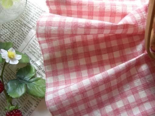 ■0.5m■延長可能■オーガニック100%■オーガニックガーゼギンガム 　木苺_画像1