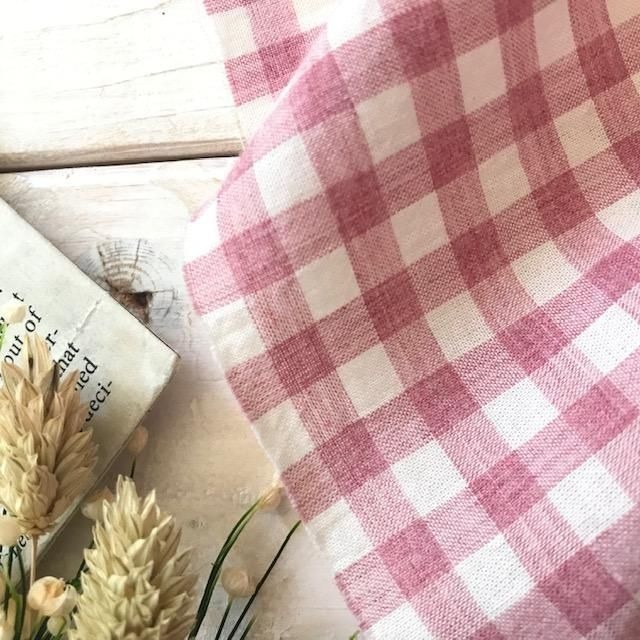 ■0.5m■延長可能■オーガニック100%■オーガニックガーゼギンガム 　木苺_画像3