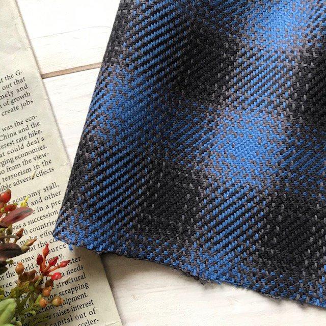 ◇0.5ｍ◇延長可能◇■綿100％■ヘビーツイルネルチェック　裏起毛◇　ブルー　◇_画像1