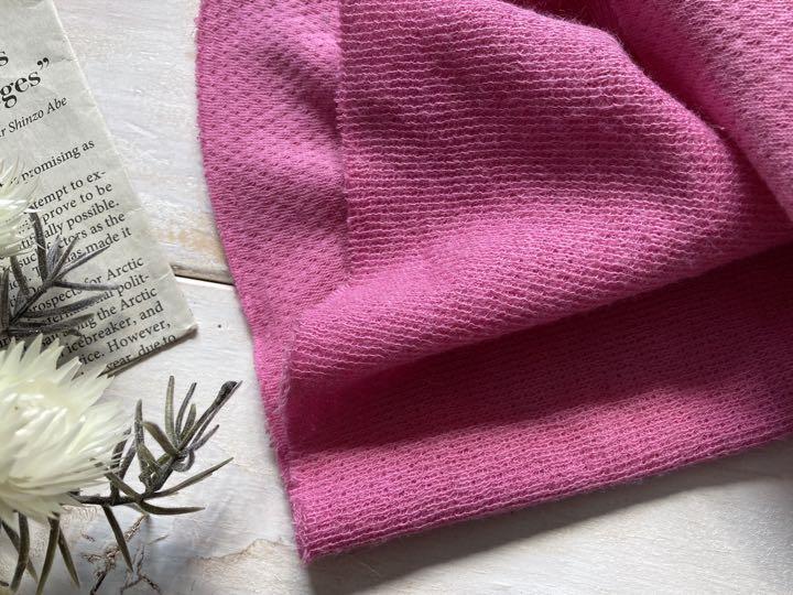 ◇値下げ◇新■ニット生地■ハニカムWフェイスニット■ピンク◇0.5ｍ■延長可能_画像4