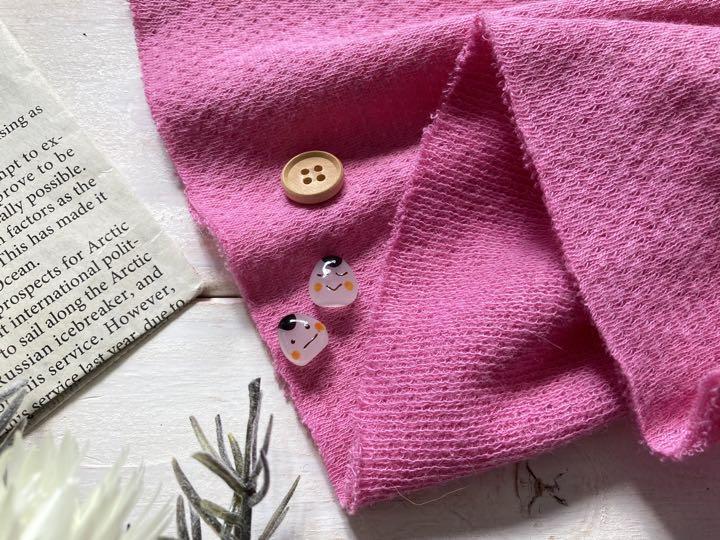 ◇値下げ◇新■ニット生地■ハニカムWフェイスニット■ピンク◇0.5ｍ■延長可能_画像5