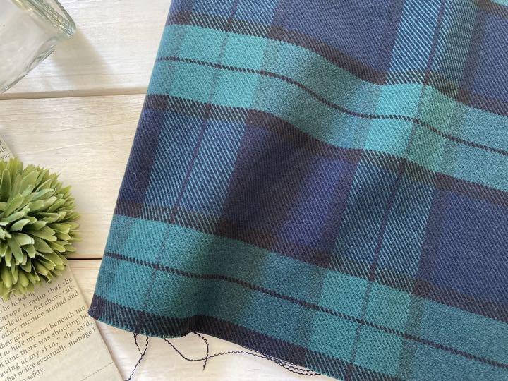 ◇0.5ｍ■延長可能◇◇再入荷◇布■先染ストレッチ起毛ブラックウォッチカルゼ◇_画像3