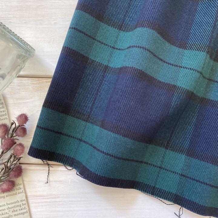 ◇0.5ｍ■延長可能◇◇再入荷◇布■先染ストレッチ起毛ブラックウォッチカルゼ◇_画像1