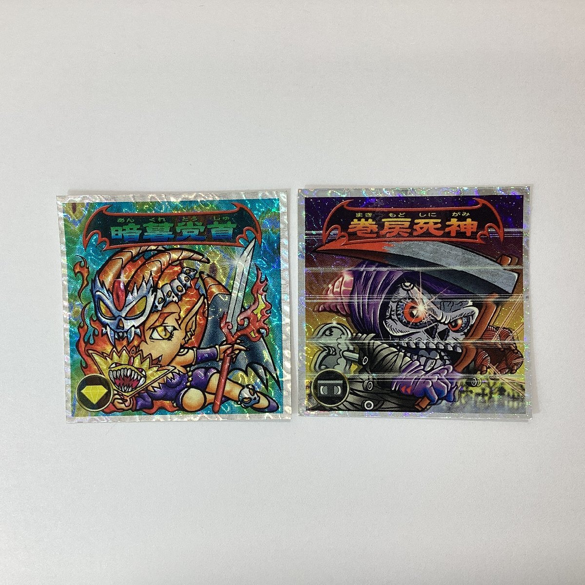 ビックリマンシール　6枚　ビックリマン2000　アクアライン柄　バカラ大将 魔助チップ 発砲首領 アロエんま大王 暗暮党首 巻戻死神_画像8