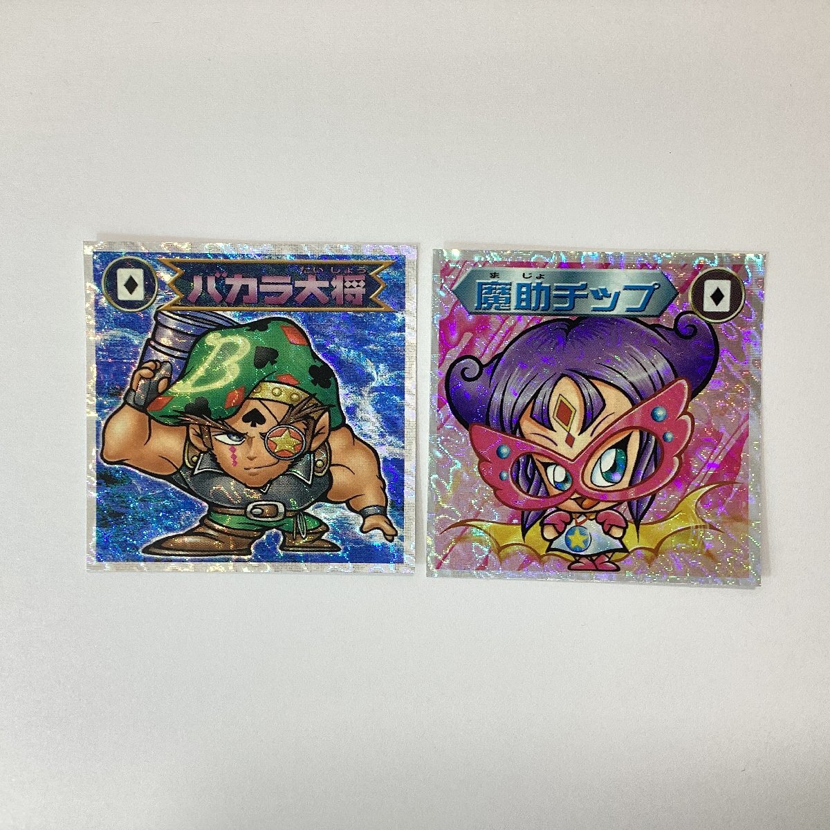 ビックリマンシール　6枚　ビックリマン2000　アクアライン柄　バカラ大将 魔助チップ 発砲首領 アロエんま大王 暗暮党首 巻戻死神_画像2