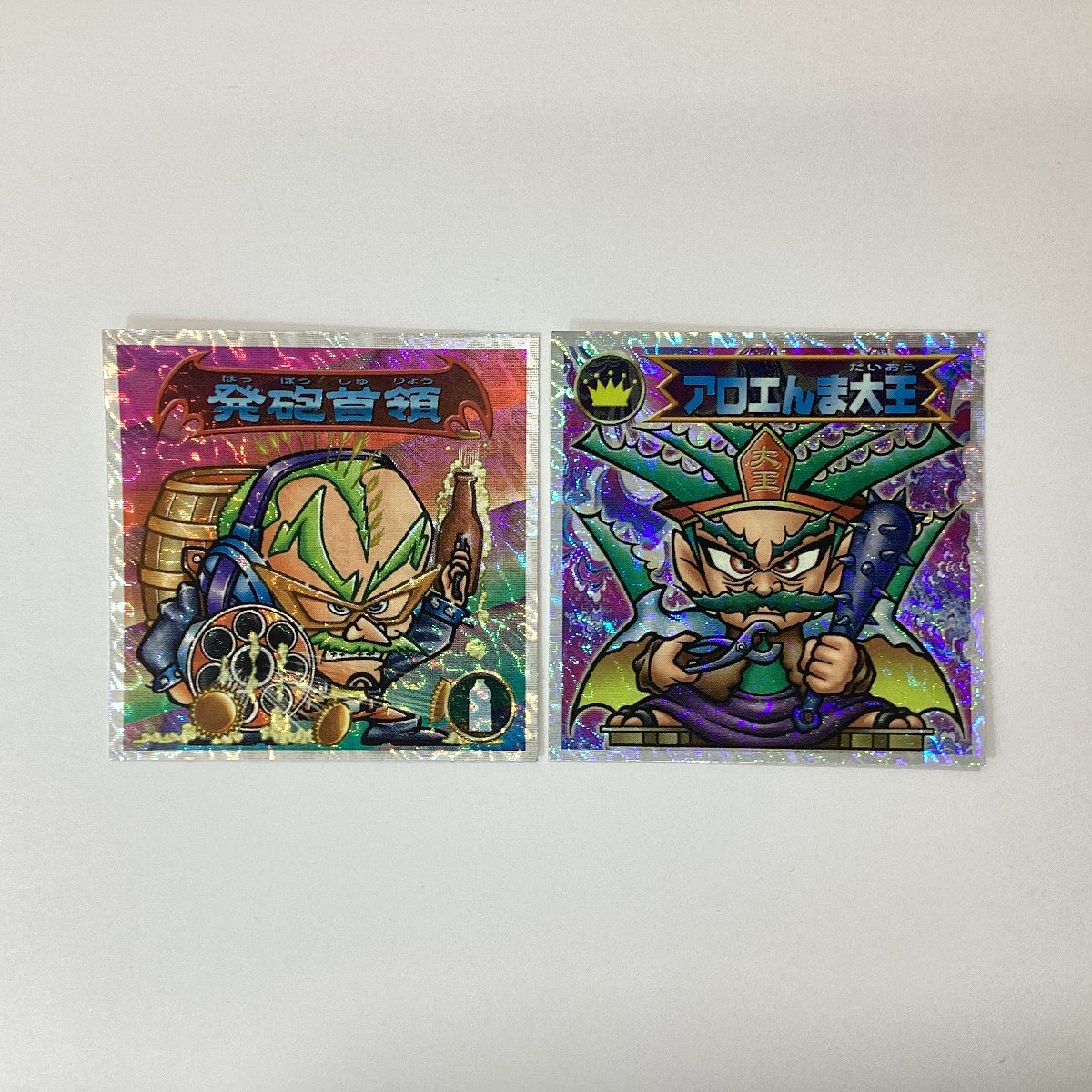 ビックリマンシール　6枚　ビックリマン2000　アクアライン柄　バカラ大将 魔助チップ 発砲首領 アロエんま大王 暗暮党首 巻戻死神_画像5