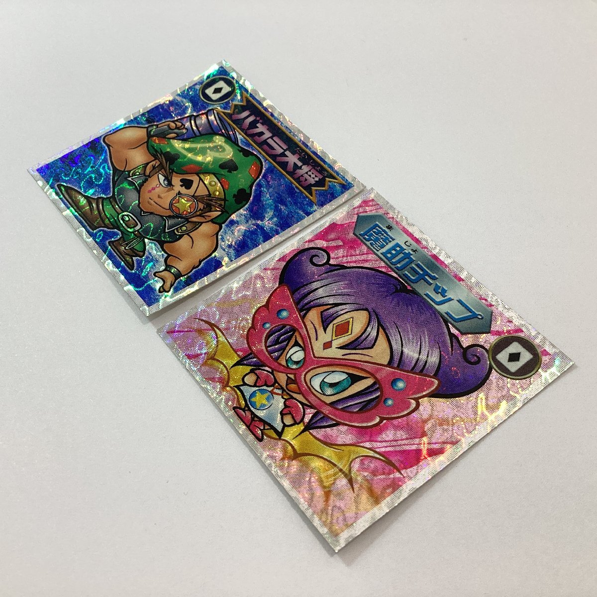ビックリマンシール　6枚　ビックリマン2000　アクアライン柄　バカラ大将 魔助チップ 発砲首領 アロエんま大王 暗暮党首 巻戻死神_画像4