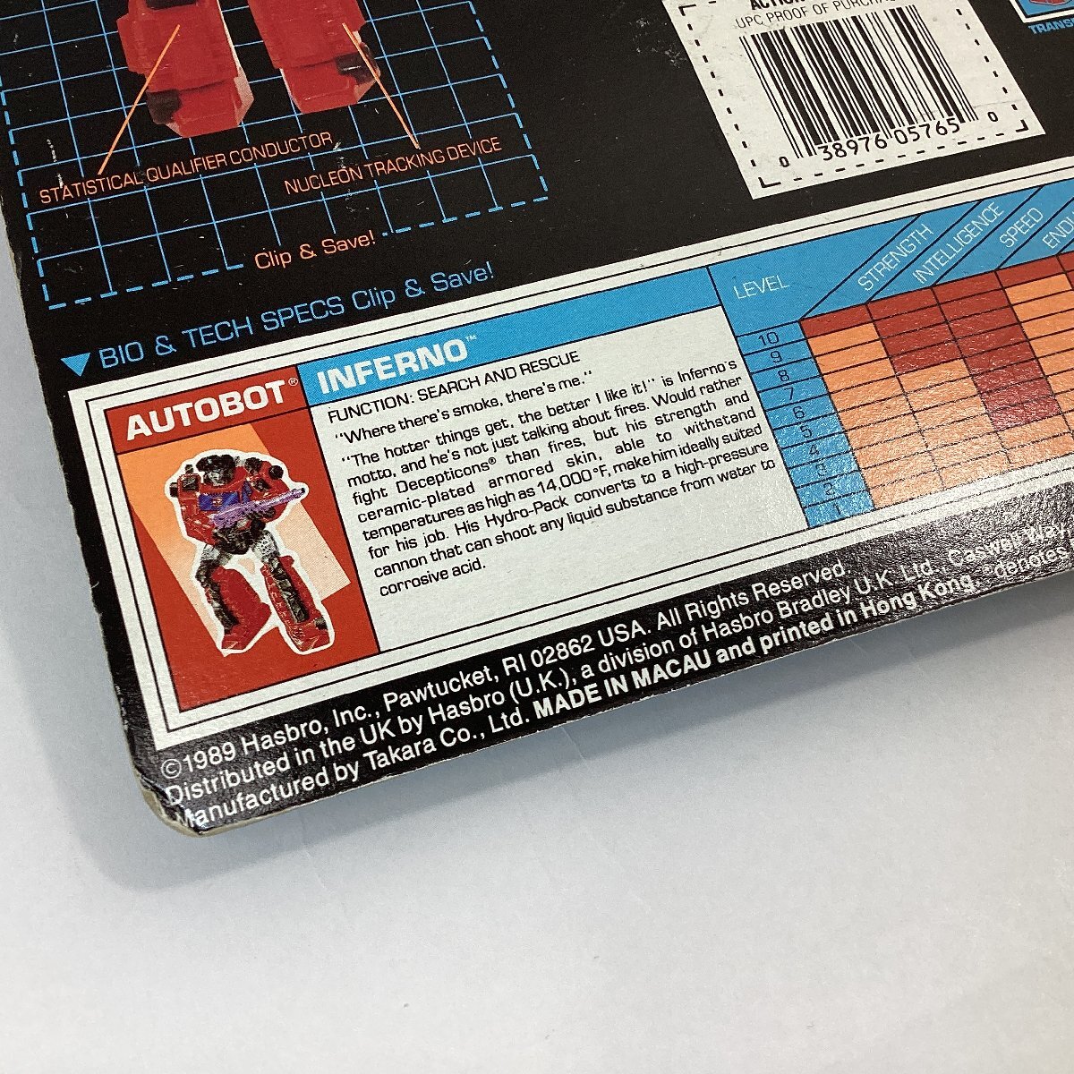 иностранная версия - zbro Transformer action тормозные колодки Inferno & гидро упаковка Hasbro 1989 INFERNO WITH HYDRO-PACK