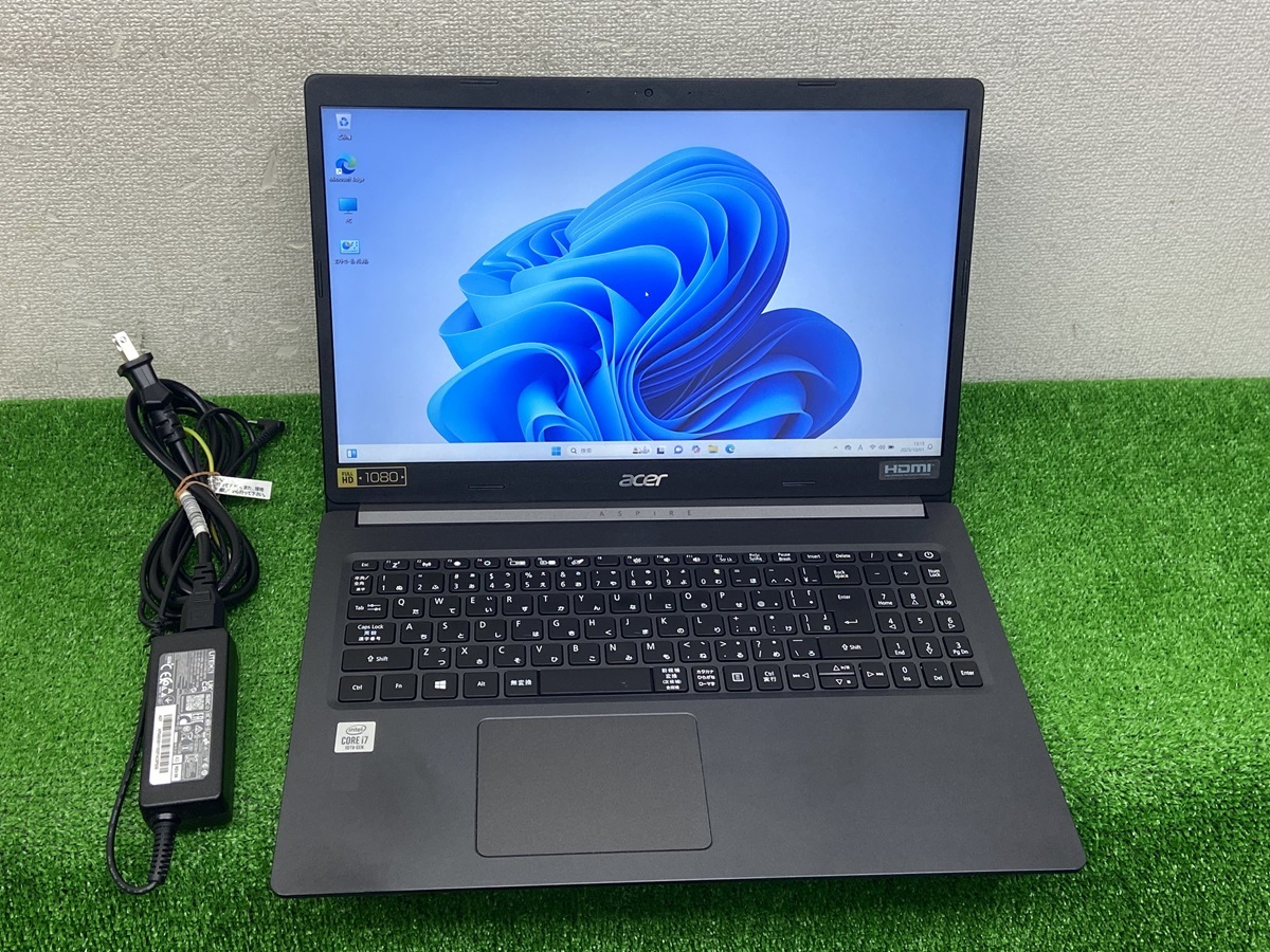Acerノートパソコン中古 Aspire A515-55 i7 10th gen i7第10世代 ノートPC Core i7-1065G7 メモリ20GB SSD512GB 15.6 フルHD LAPTOP_画像1