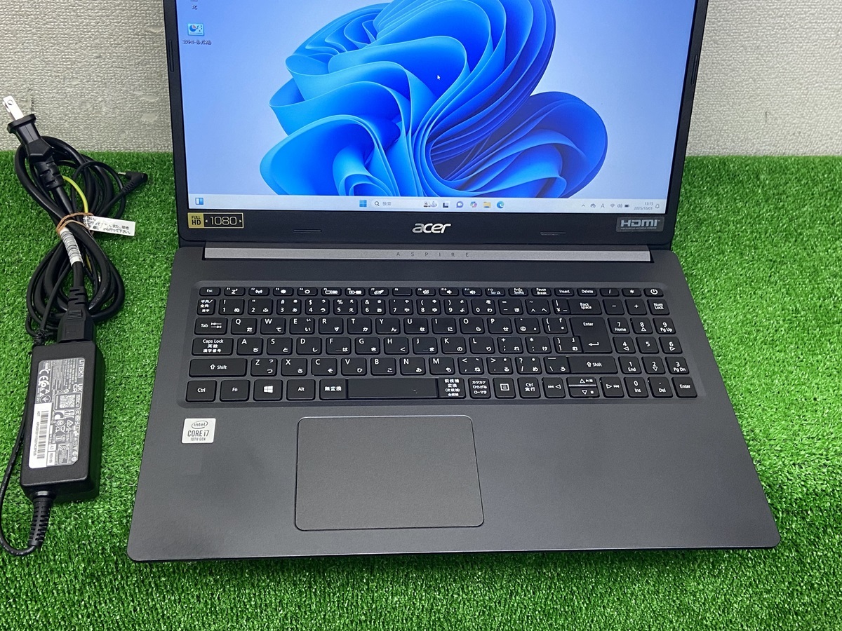 Acerノートパソコン中古 Aspire A515-55 i7 10th gen i7第10世代 ノートPC Core i7-1065G7 メモリ20GB SSD512GB 15.6 フルHD LAPTOP_画像2