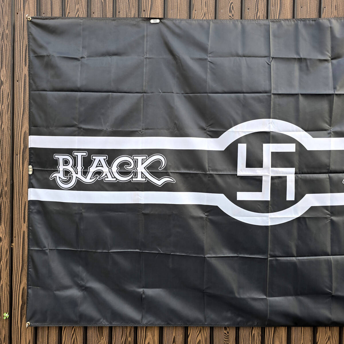 ブラックエンペラー フラッグ 2400×1600㎜ 5380 BLACK EMPEROR 極悪 暴走族 旗 バナー ポスター CSRピエロ バイクガレージ SPECTER 旧車會_画像6