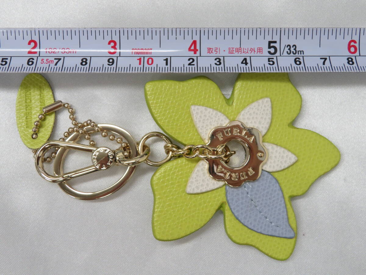 [ сумка ] Furla FURLA цветок цветок узор брелок для ключа очарование оттенок зеленого кожа кожа прекрасный товар 