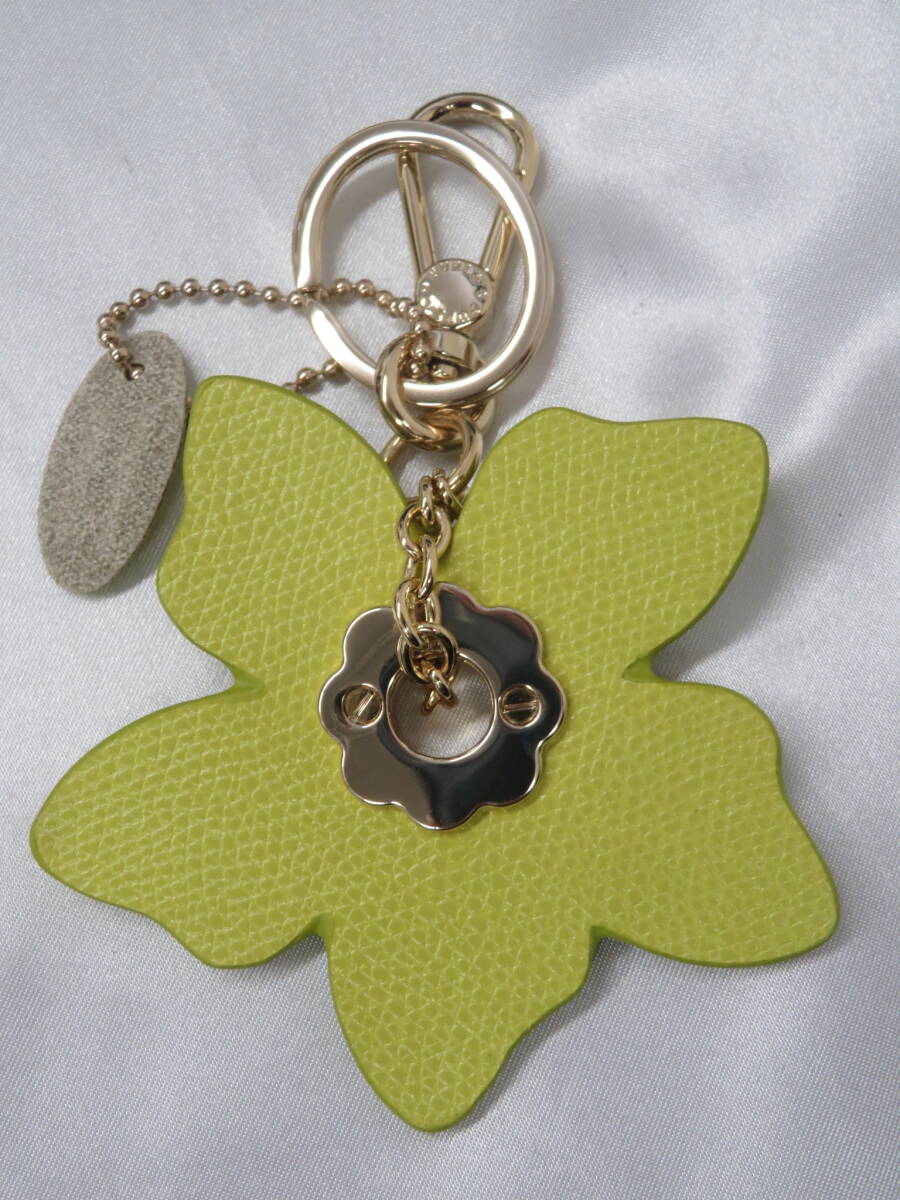 [ сумка ] Furla FURLA цветок цветок узор брелок для ключа очарование оттенок зеленого кожа кожа прекрасный товар 