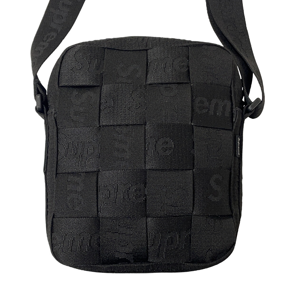 極美品 シュプリーム Supreme Woven Shoulder Bag 24SS 23SS ウォーブン ショルダー バッグ クロスボディ ブラック 黒_画像1