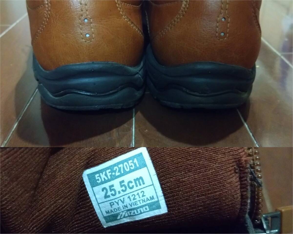 ▼MIZUNO ウォーキングシューズ LD CA II Men’s 5KF27051 茶色 25.5cm 通勤 通学 タウンユース 靴_画像5