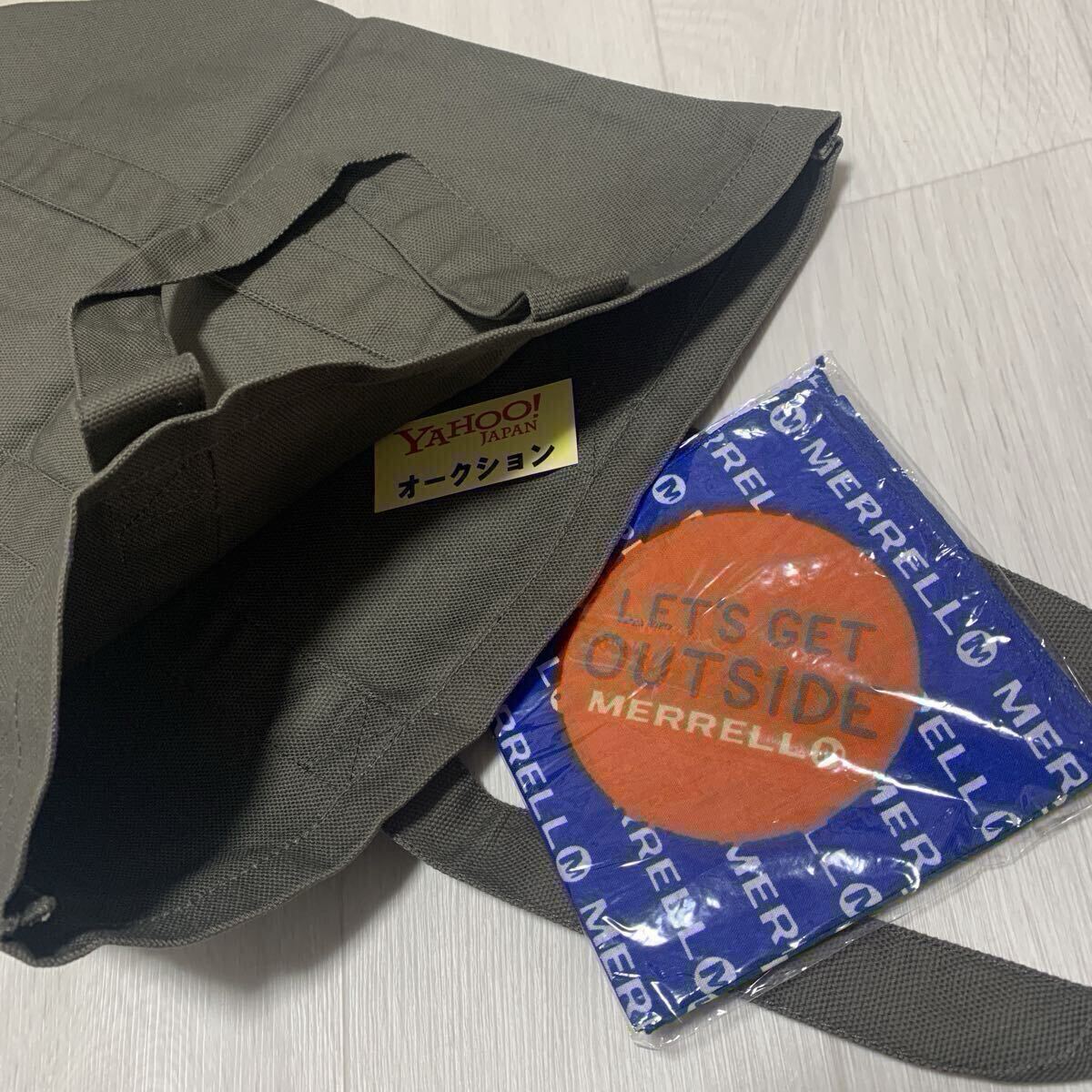 非売品 コラボ Lee MERRELL ワークエプロン タグ付★バンダナ★トートバッグ★ピンバッジ★靴 シューズ ガチャ★メレル★グッズ アウトドア_画像9