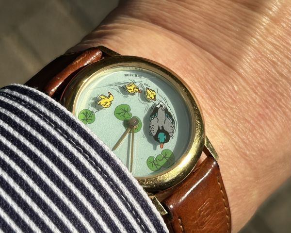 ◆即決◆メンズ腕時計◆ブッシャー BEUCHAT★カルガモ親子の秒針 ノンデイト クォーツ MADE IN FRANCE★稼働 美品★全文を必読ください◆_画像7