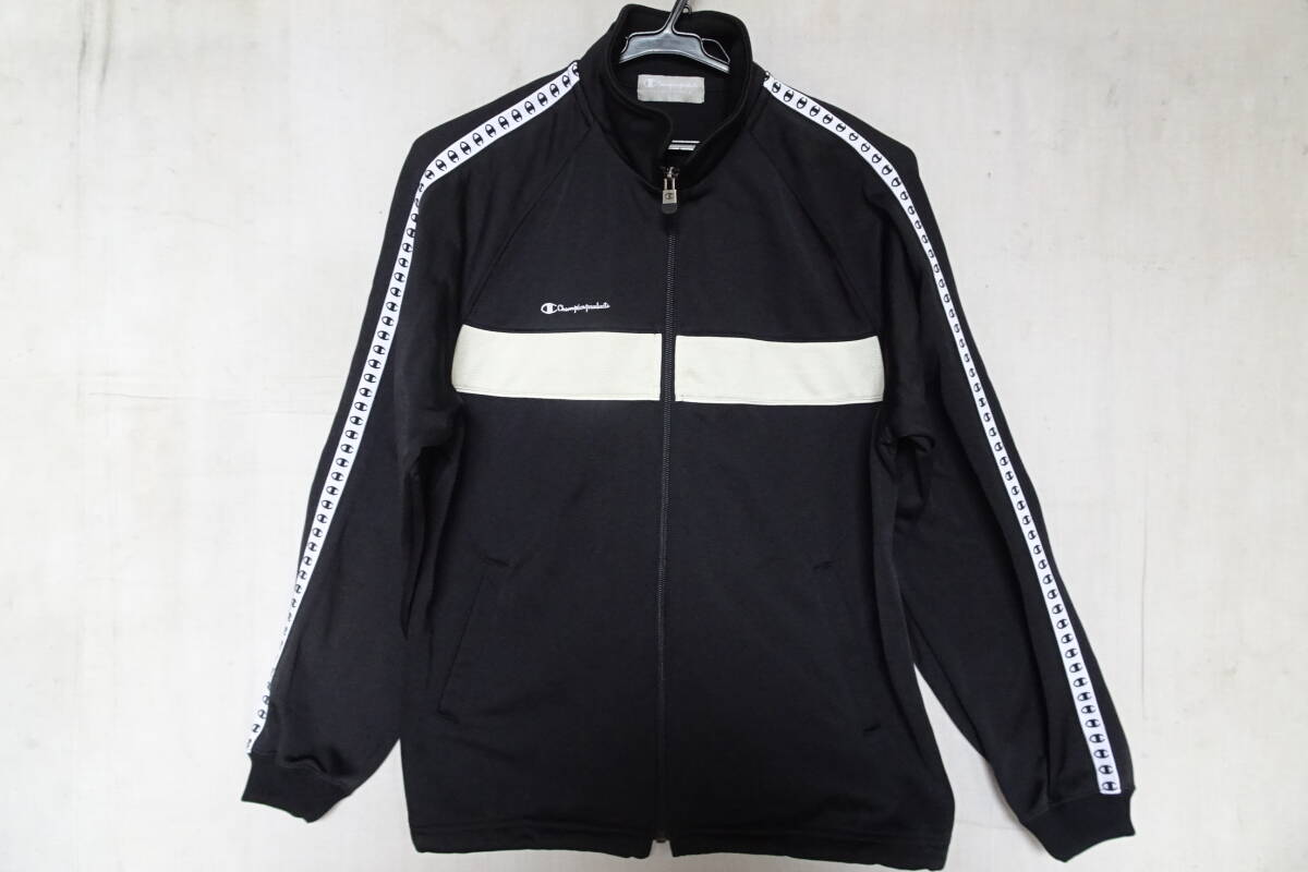 Champion/チャンピオン/スポーツウェア上下セット/ジャージ素材/長袖トラックジャケット/長パンツ/黒/ブラック/サイズ異なる(10/22R7)_画像2
