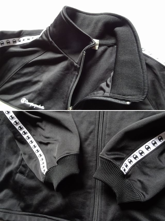 Champion/チャンピオン/スポーツウェア上下セット/ジャージ素材/長袖トラックジャケット/長パンツ/黒/ブラック/サイズ異なる(10/22R7)_画像5