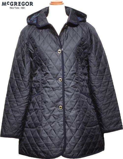 【ネイビー L】 マクレガー レディース ハーフコート 311134601 撥水 中綿入りハーフコート キルティングジャケット キルティングコート_画像1