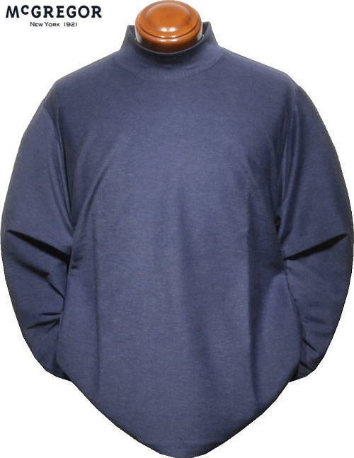 【ネイビー LL】 マックレガー ハイネックカットソー メンズ 111713604 ストレッチ モックネック長袖シャツ ハイネック長袖シャツ_画像1