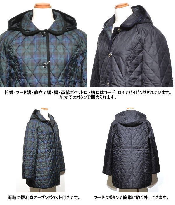 【ネイビー L】 マクレガー レディース ハーフコート 311134601 撥水 中綿入りハーフコート キルティングジャケット キルティングコート_画像4