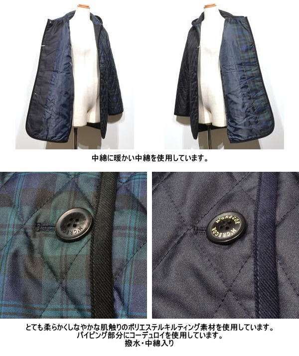 【ネイビー L】 マクレガー レディース ハーフコート 311134601 撥水 中綿入りハーフコート キルティングジャケット キルティングコート_画像5