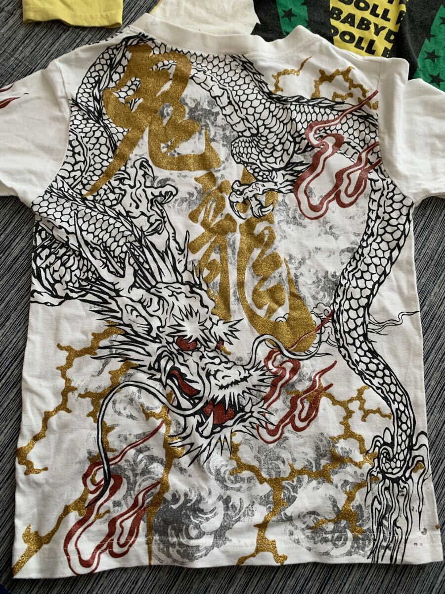 ベビードール 龍 長袖 130cm 2枚セット 和柄 BABY DOLL Tシャツ プリント トップス 刺繍 男の子 男児 男子 キッズ 子ども ジュニア_画像4