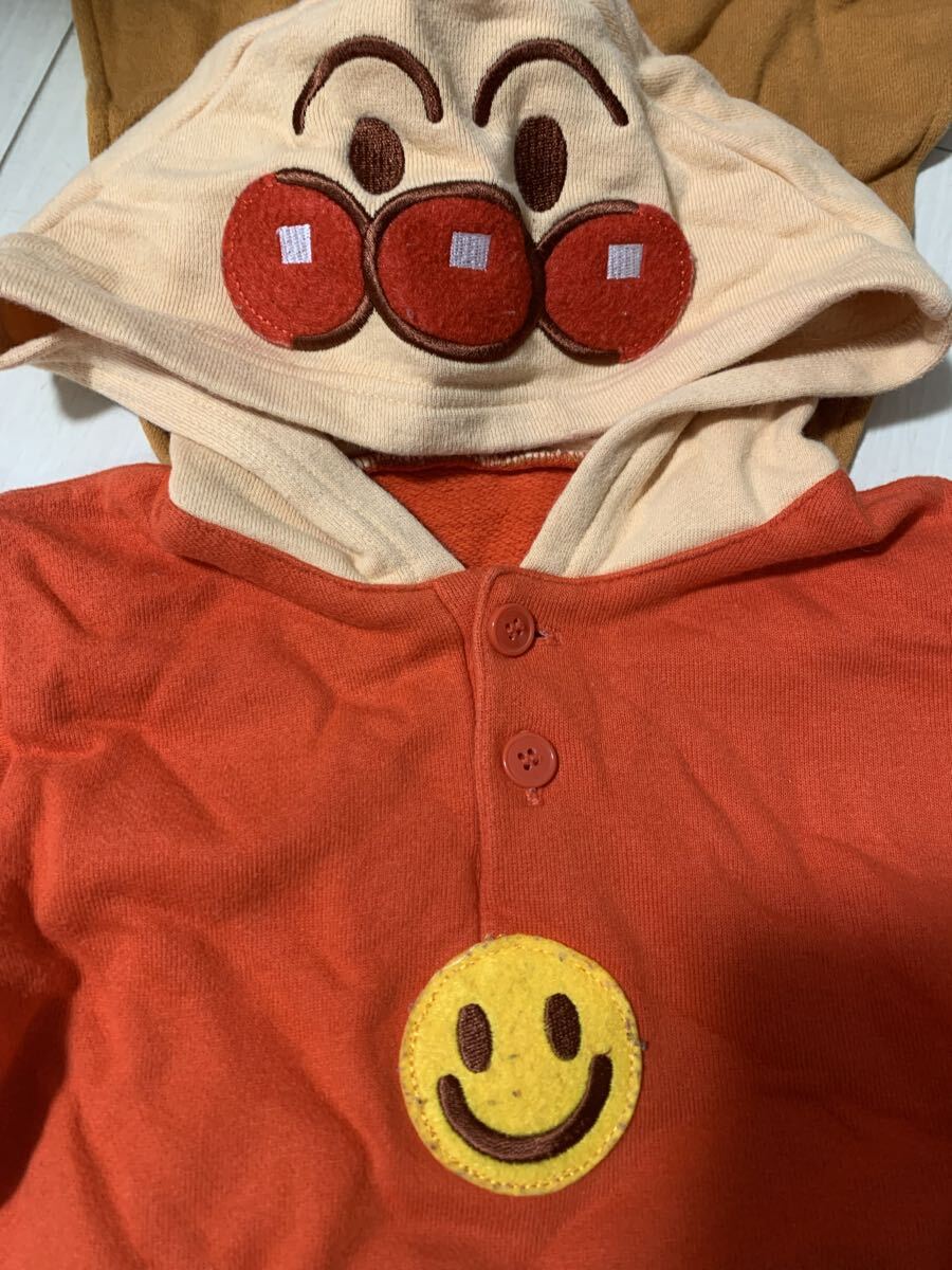 送料込み アンパンマン セットアップ 90cm パジャマ 長袖 ベビー 着ぐるみ ルームウェア 子供 コスプレ 冬 女の子 男の子 女児 男児_画像2