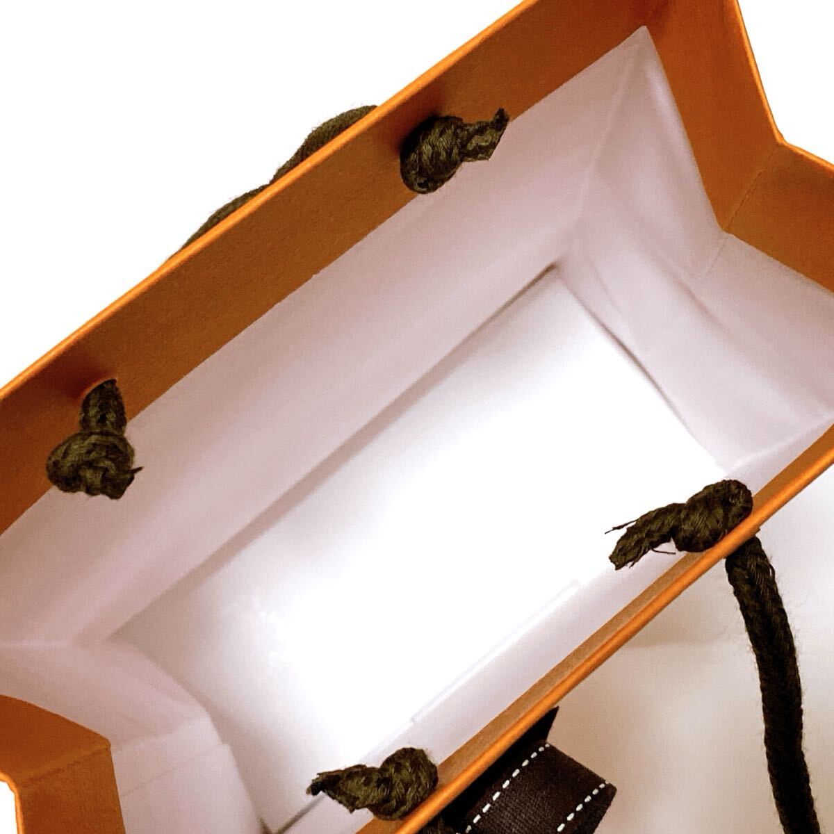 エルメス「HERMES」ショッパーと小物用保存袋 ミニ封筒付き (6123) 正規品 付属品 ブランド紙袋 ショップ袋 巾着袋 布製 折らずに配送_画像8