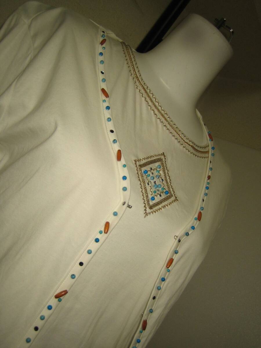 ☆☆Epurer　ラメ混合　ビーズ×ラインストーンモチーフ　アンサンブル_画像3