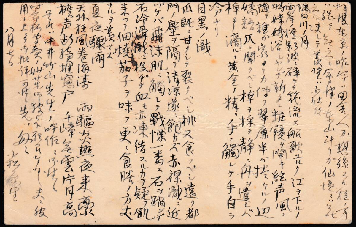 (R135)厚手唐草葉書　内地相互使用_画像3