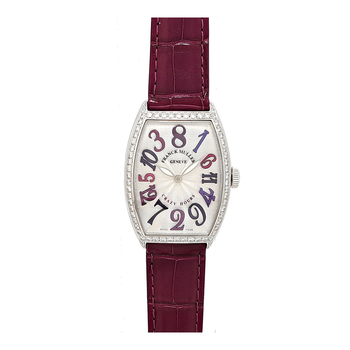 フランクミュラー トノーカーベックス クレイジーアワーズ ダイヤモンド 5850 CH II D 1R 自動巻き ステンレススティール 中古 【時計】