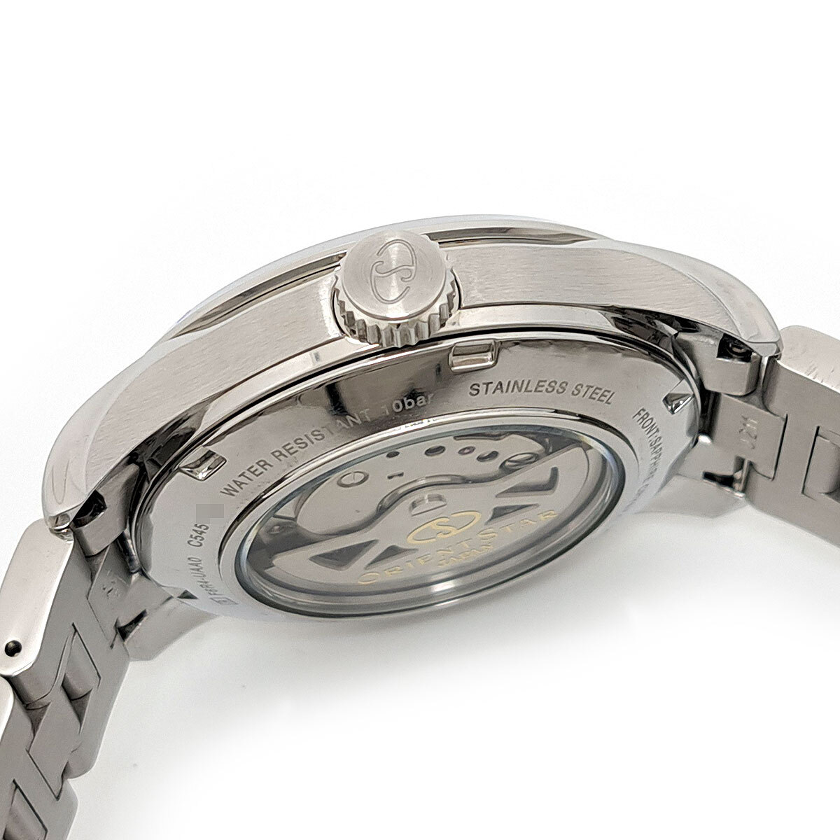 オリエント オリエントスター コンテンポラリー セミスケルトン パワーリザーブ RK-AT0003E 自動巻き ステンレススティール 中古 【時計】_画像4