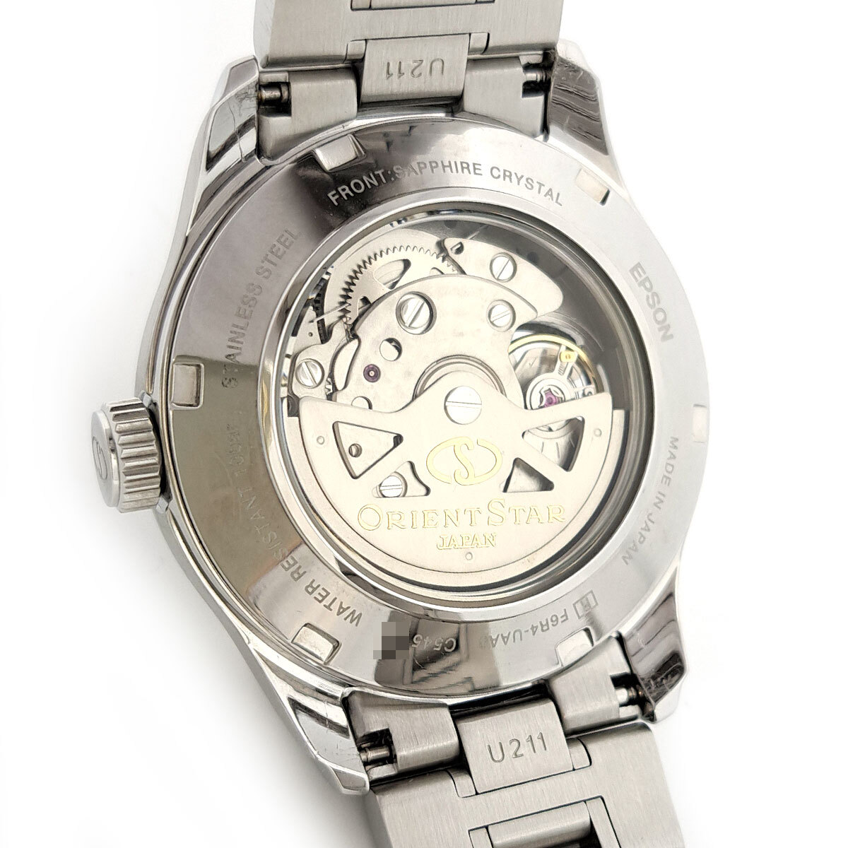 オリエント オリエントスター コンテンポラリー セミスケルトン パワーリザーブ RK-AT0003E 自動巻き ステンレススティール 中古 【時計】_画像5