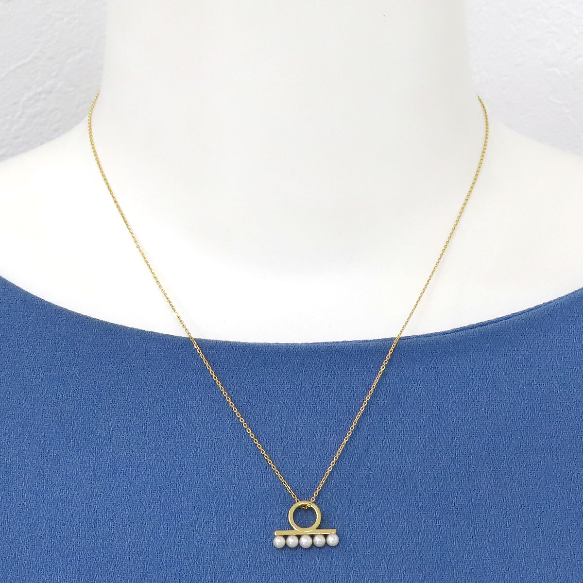 タサキ バランス チャーム ネックレス CM-0172-18KYG-CHKCM01 K18 750 (K18YG) レディース TASAKI 中古 【ジュエリー】_画像4