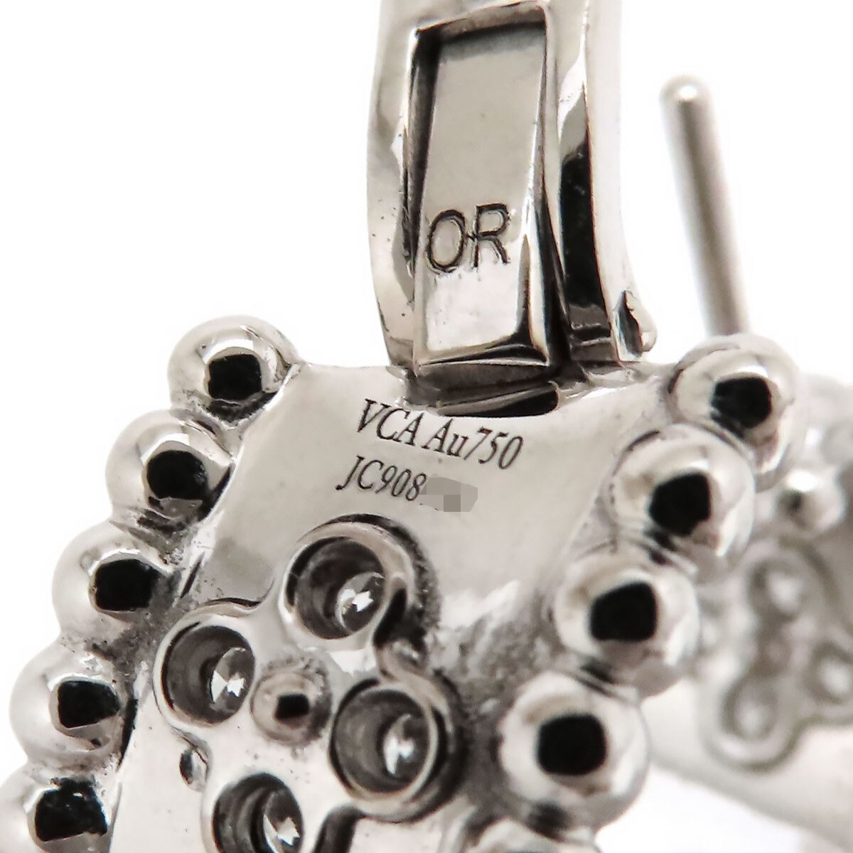 ヴァンクリーフ＆アーペル ペルレ クローバー ピアス VCARO2ML00 Au750 (K18WG) レディース [美品] 中古 【ジュエリー】_画像5