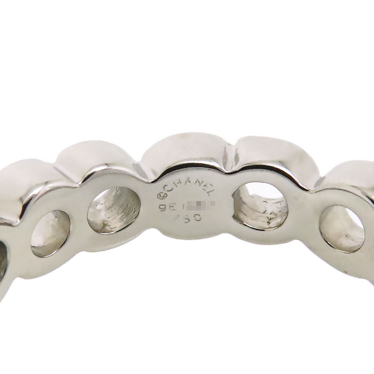 シャネル COCO ロゴ リング #12.5 750 (K18WG) レディース CHANEL [美品] 中古 【ジュエリー】_画像4