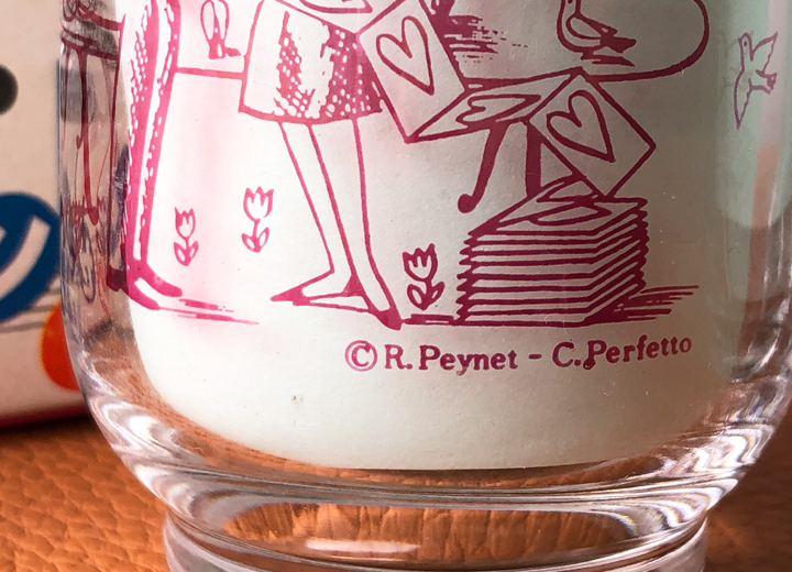 キリンレモン レイモン・ペイネ ペアグラス 箱付 昭和レトロ 非売品 ノベルティ レトログラス　_画像3