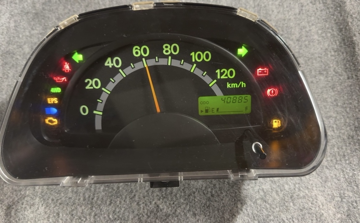 6 完全送料無料! 走行40885キロ 下取り必須 修理済品 キャリィ34100-67H00 67H03 H01 H02 LE-DA63T スクラム LE-DG63T 前期 メーターASSY_画像3