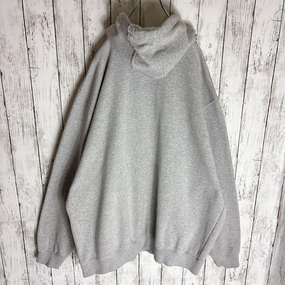 carhartt カーハート スウェット プルオーバーパーカー XL 古着 グレー ロゴ_画像3