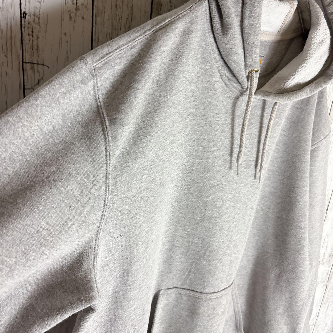 carhartt カーハート スウェット プルオーバーパーカー XL 古着 グレー ロゴ_画像5