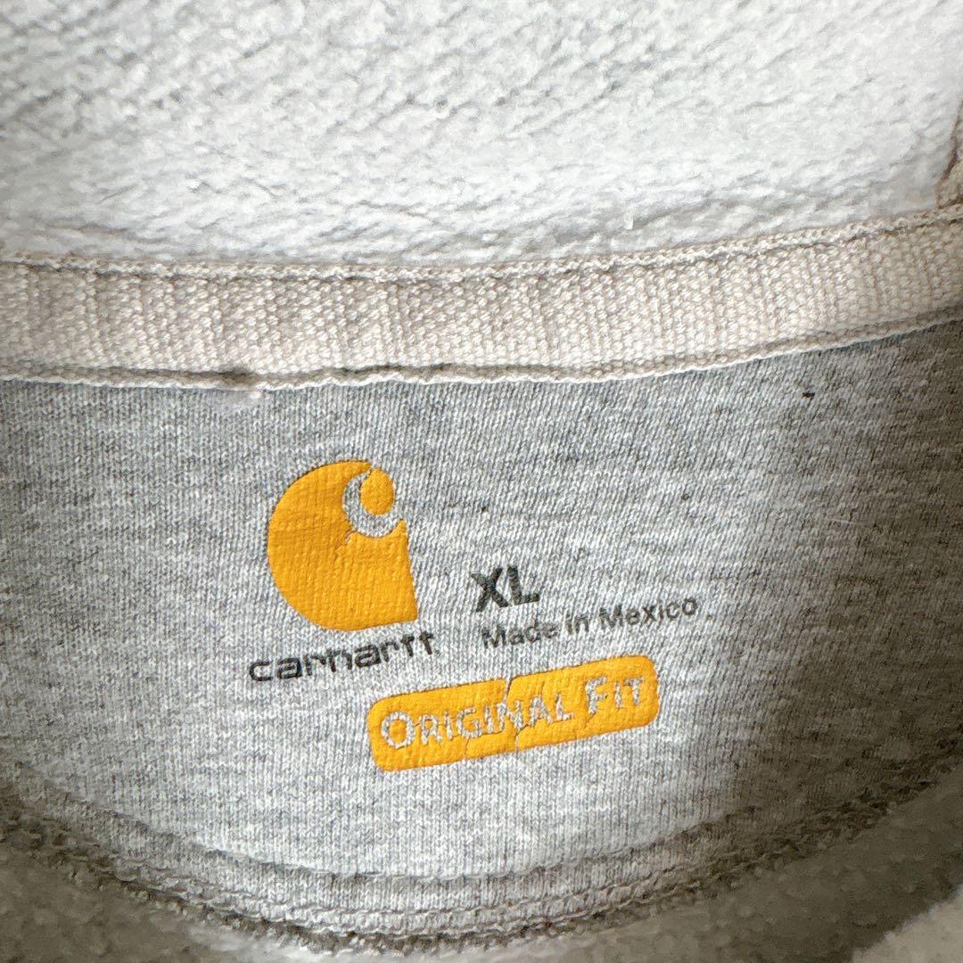 carhartt カーハート スウェット プルオーバーパーカー XL 古着 グレー ロゴ_画像7