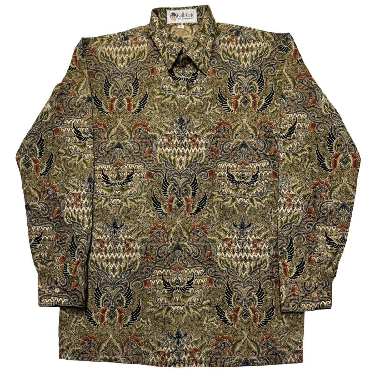Batik Keris 長袖シャツ バティックシャツ 15 1/2_画像1
