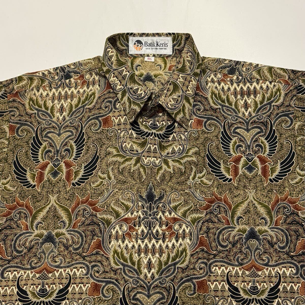 Batik Keris 長袖シャツ バティックシャツ 15 1/2_画像3