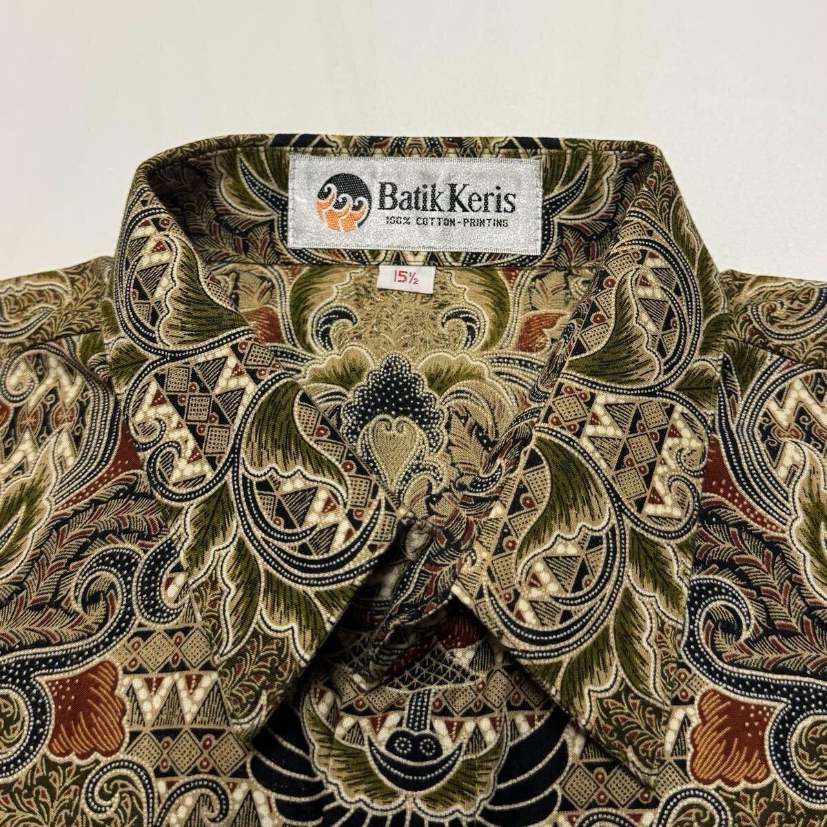Batik Keris 長袖シャツ バティックシャツ 15 1/2_画像4