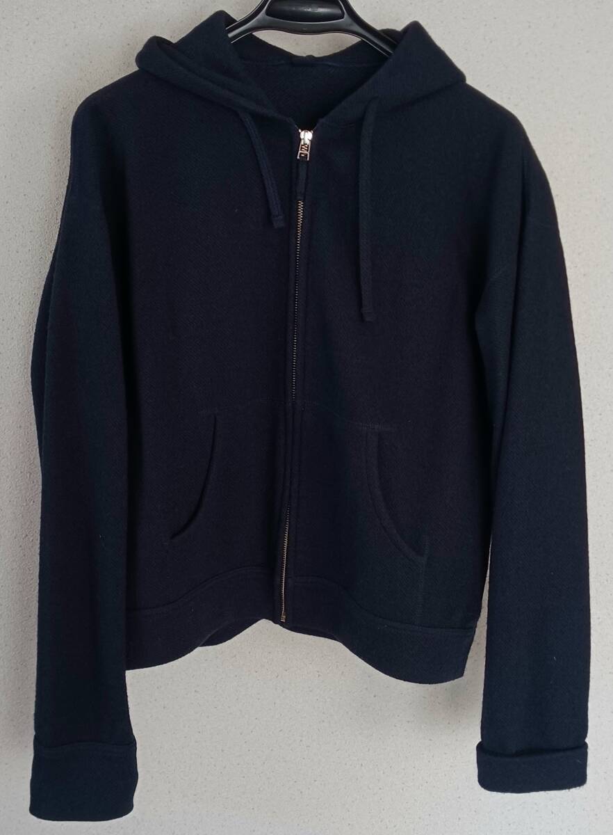 美品 45R 45rpm フォーティファイブアール ニット パーカー ネイビー_画像1