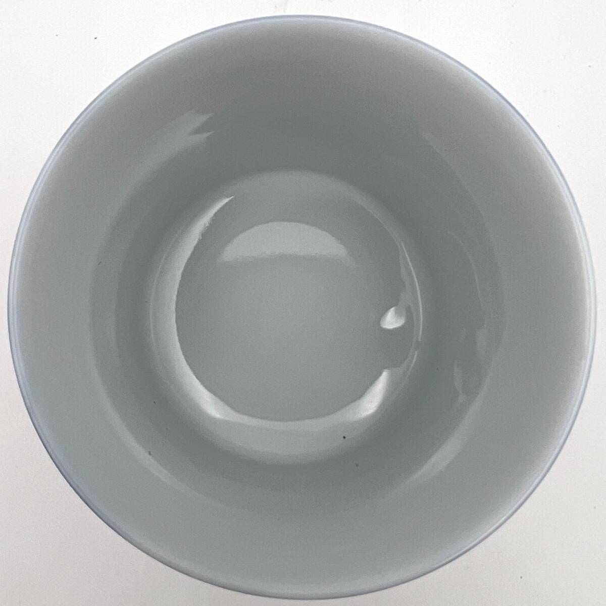 有田焼 深川制磁 宮內(nèi)庁御用達(dá) 御湯呑 瑠璃 流水 蓋付 共箱 栞 茶器 茶道具 高さ約11cm　[25689]
