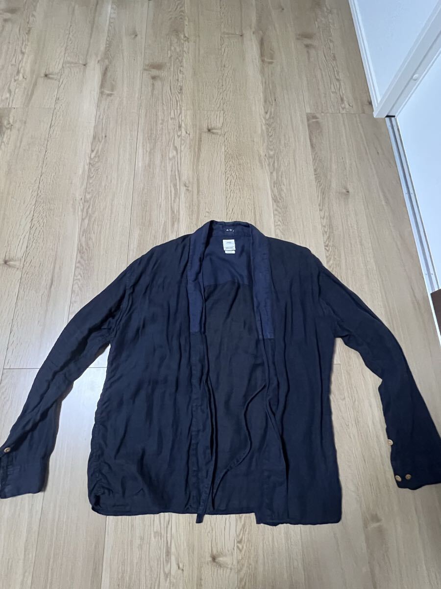 visvim LHAMO SHIRT(LINEN) ブラック_画像2